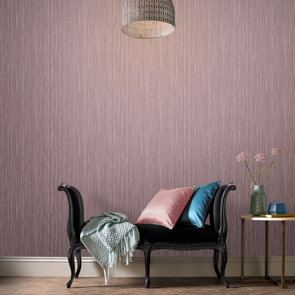 Bamboo Texture Wallpaper 104729 by Graham & Brown in Pink